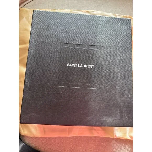 Saint Laurent Crystal Embellishments Suede Heels Pumps Black Size 36 - Picture 8 of 10